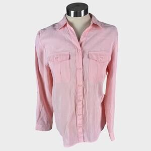 Chico's Pink Button Front 0 Small Shirt